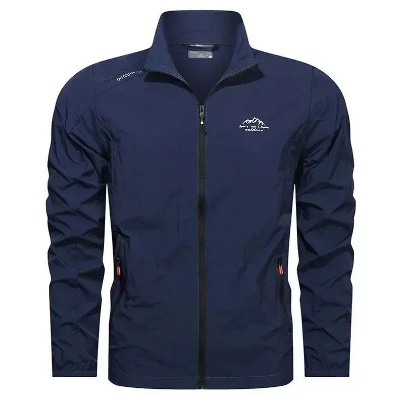 UPF100+ Men Summer Windbreaker Zip Pockets Uv Sun Protection Jackets Breathable Ultra-light Clothes Outdoor Skin Thin Coats Camp