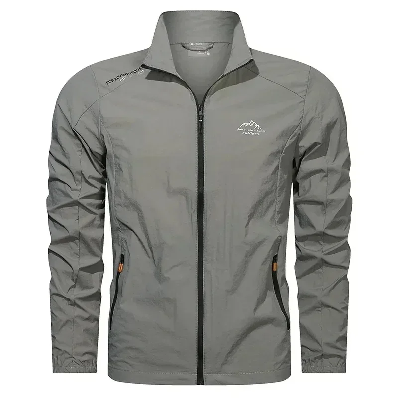 UPF100+ Men Summer Windbreaker Zip Pockets Uv Sun Protection Jackets Breathable Ultra-light Clothes Outdoor Skin Thin Coats Camp