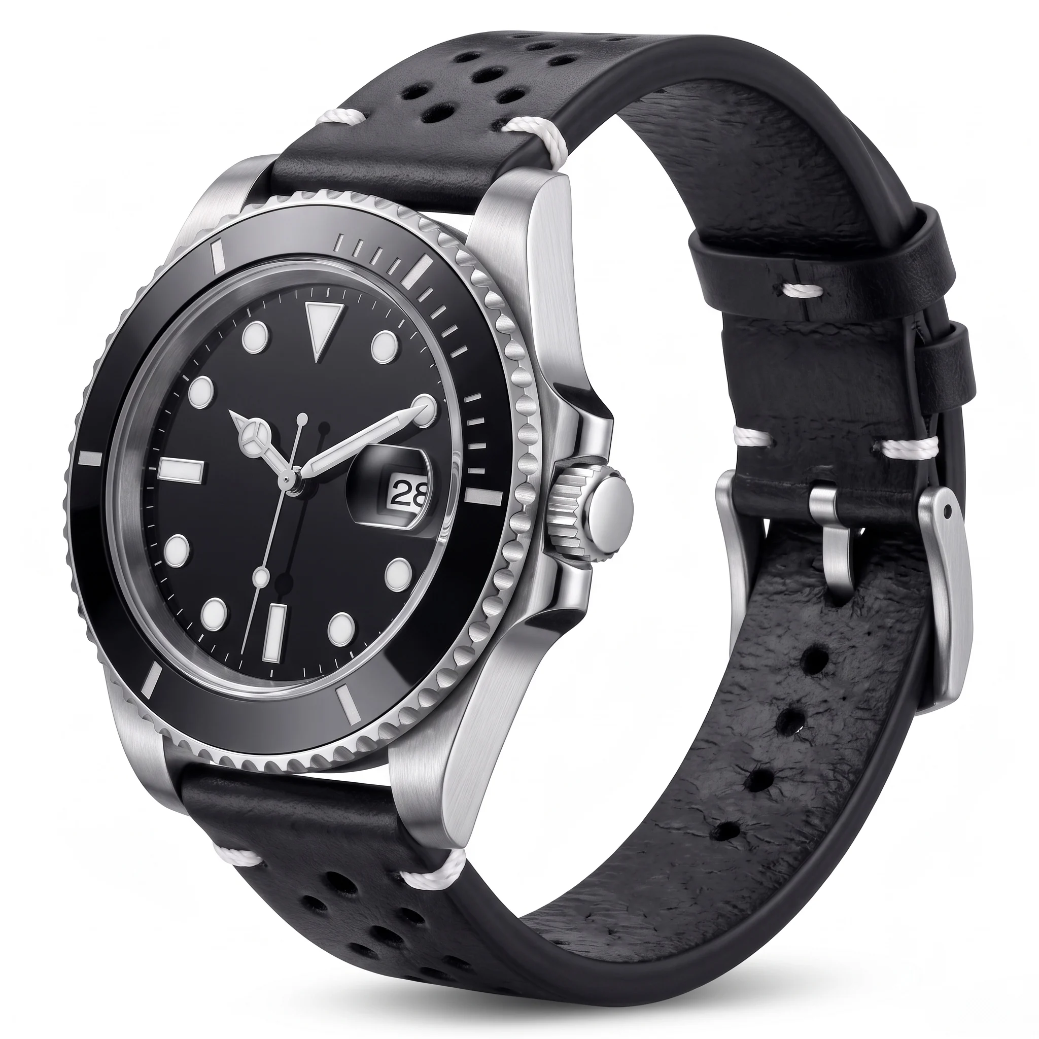 Handmade Cowhide Breathable Watch Band 18 20 22 24mm Men Women 4 Colors Oil Wax Genuine Leather Strap Watchband Accessories