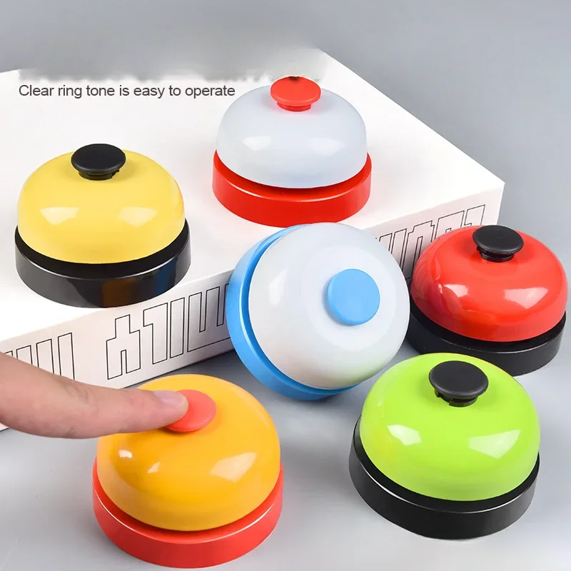 New Metal Hand Bell Delicate Durable Hand Clapping Bell Hand Pressing Service Bell Table Game Toy Accessories