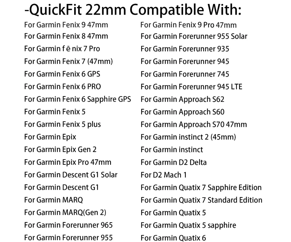 QuickFit 22mm 26mm Silicone Strap For Garmin Fenix 9 Pro 8 7 7X 7Pro 6X 6 5 5X/Epix 2 47mm 51mm Breathable Bracelet Watch Band
