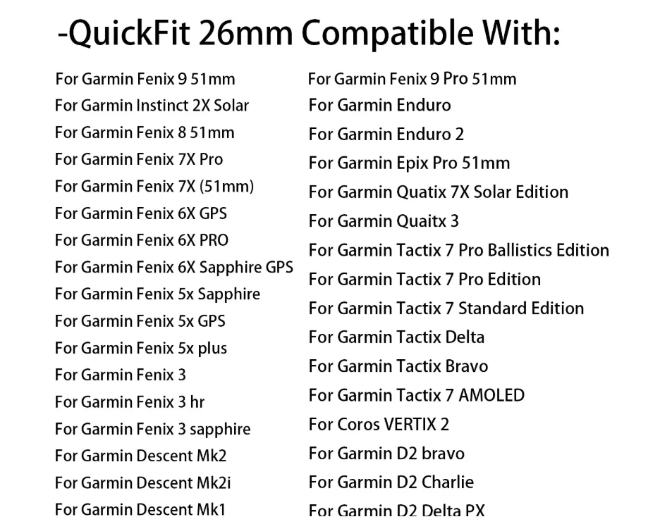 QuickFit 22mm 26mm Silicone Strap For Garmin Fenix 9 Pro 8 7 7X 7Pro 6X 6 5 5X/Epix 2 47mm 51mm Breathable Bracelet Watch Band