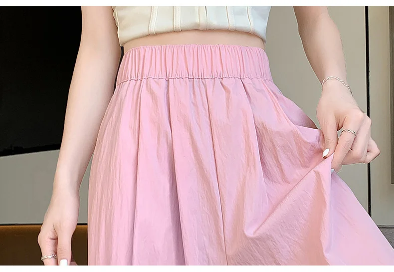 Spring Summer Women Loose Wide Leg Pants Casual Elastic Waist Straight Long Wide Leg Pants Female Casual Female Pants Trousers