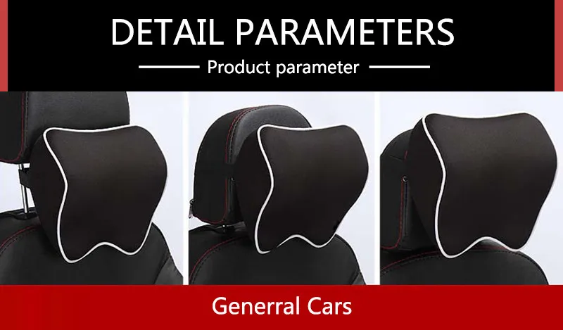 Car Neck Headrest Pillow Car Accessories Cushion Auto Seat Head Support Neck Protector Automobiles Seat Neck Rest Memory Cotton