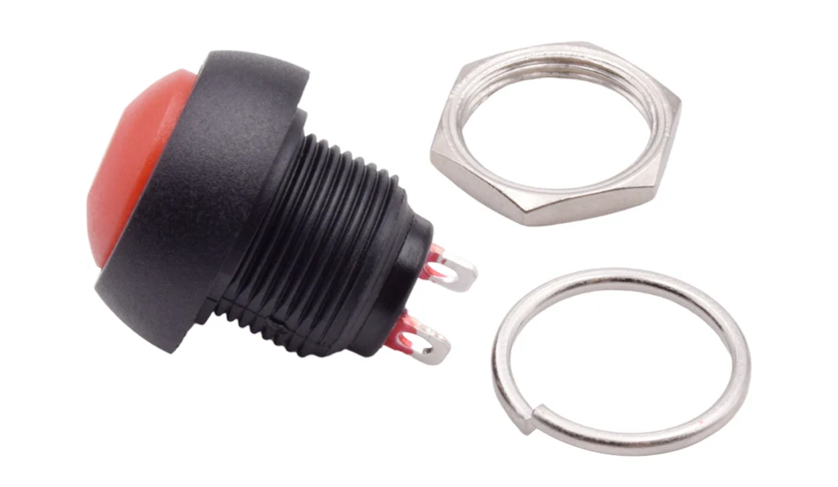 5/10pcs PBS 33B Mini Samll Plastic Push Button Round Head ON OFF Momentary Switch 2 Pin 12mm Waterproof Power Reset Non-locking