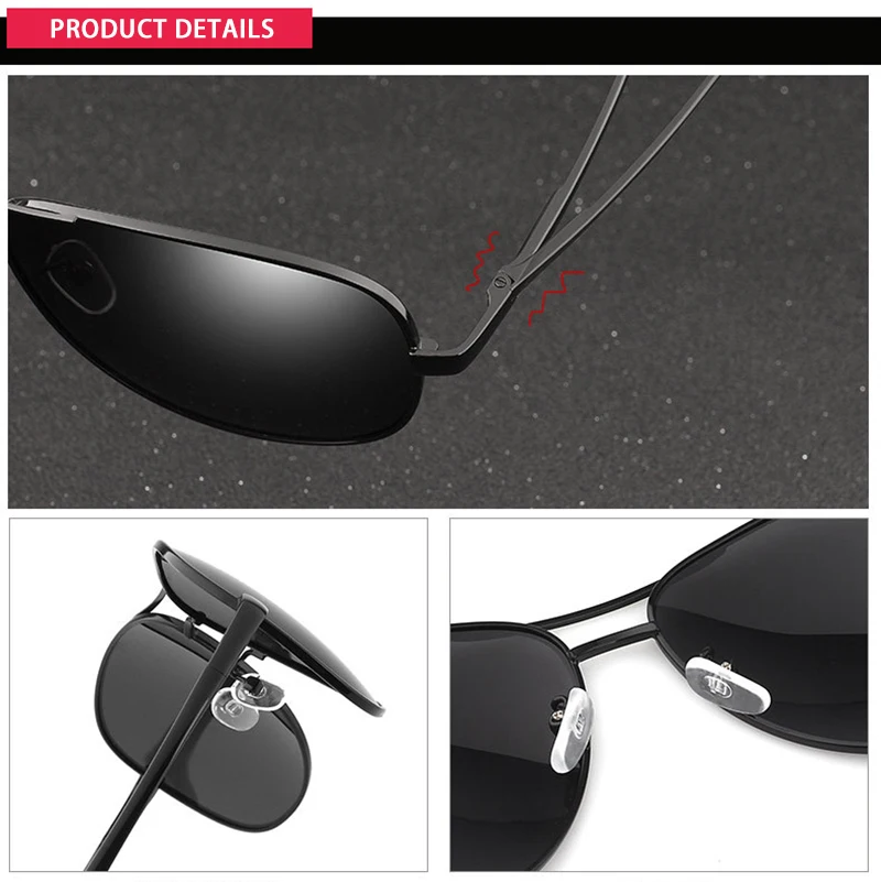 Classic Pilot Photochromic Sunglasses Men Women Fashion Chameleon Polarized Sun Glasses Male Driving Change Color Night Vision