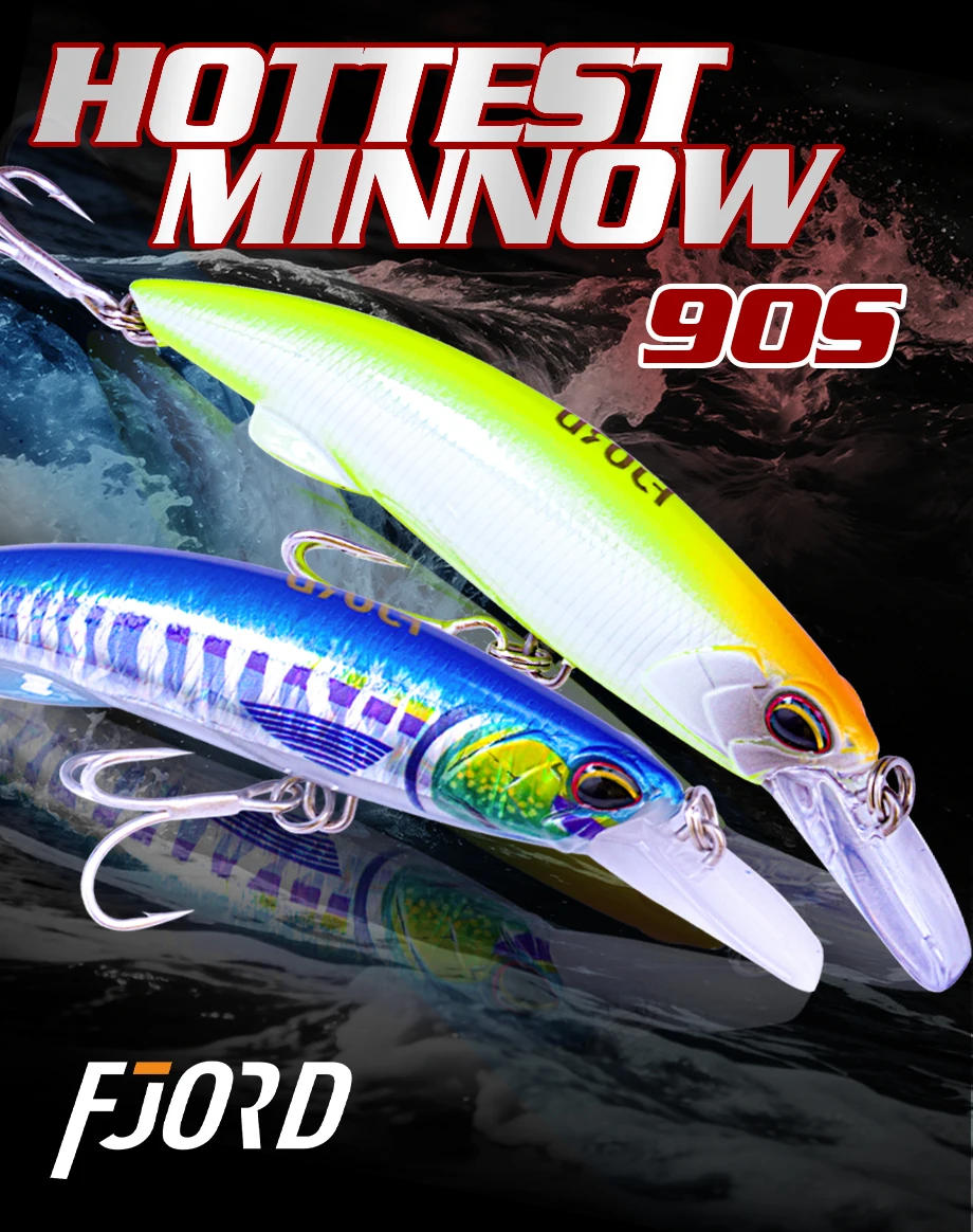 FJORD Heavy Minnow 90S 40g 50g Saltwater Sea Fishing Lure Submarine Shot Professional Artificial Bait Fishing Accessories