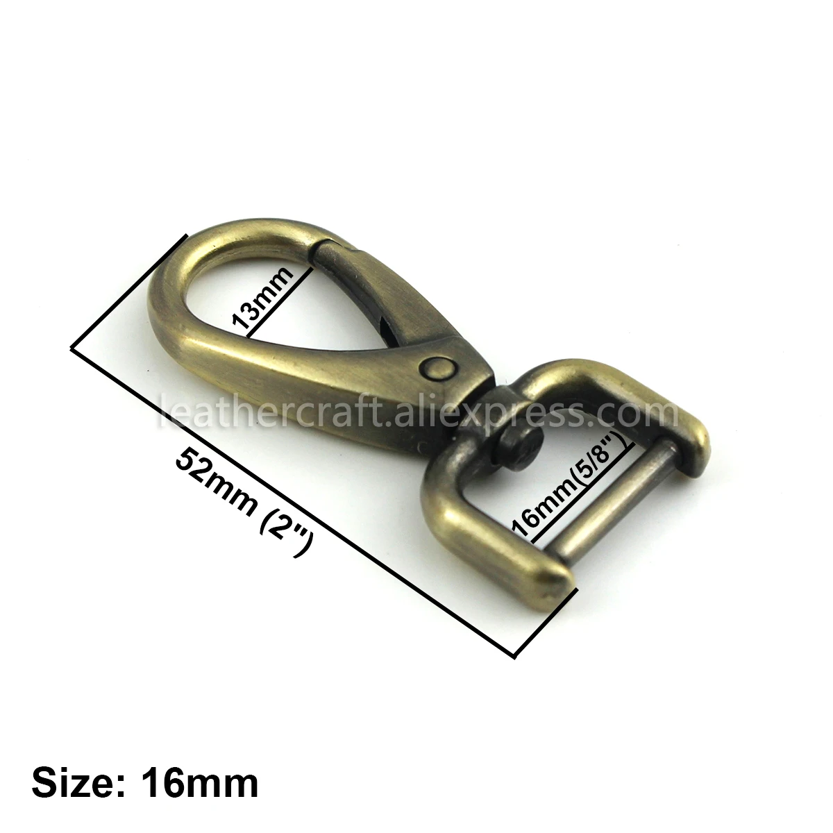 1piece Metal Detachable Snap Hook Trigger Clips Buckles for Leather Strap/ Belt Keychain Webbing Pet Leash Hooks 5 Sizes