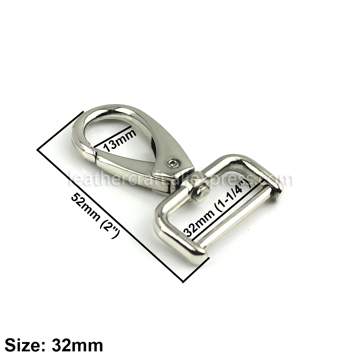 1piece Metal Detachable Snap Hook Trigger Clips Buckles for Leather Strap/ Belt Keychain Webbing Pet Leash Hooks 5 Sizes