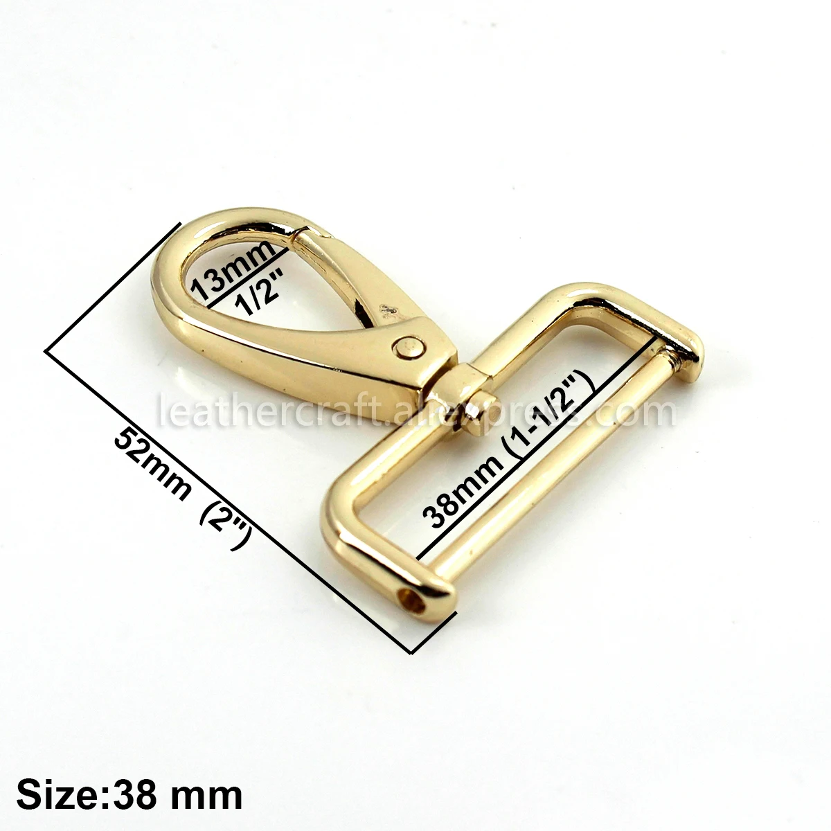 1piece Metal Detachable Snap Hook Trigger Clips Buckles for Leather Strap/ Belt Keychain Webbing Pet Leash Hooks 5 Sizes