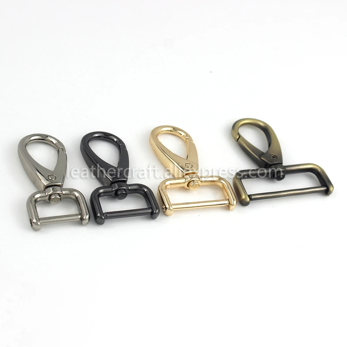 1piece Metal Detachable Snap Hook Trigger Clips Buckles for Leather Strap/ Belt Keychain Webbing Pet Leash Hooks 5 Sizes