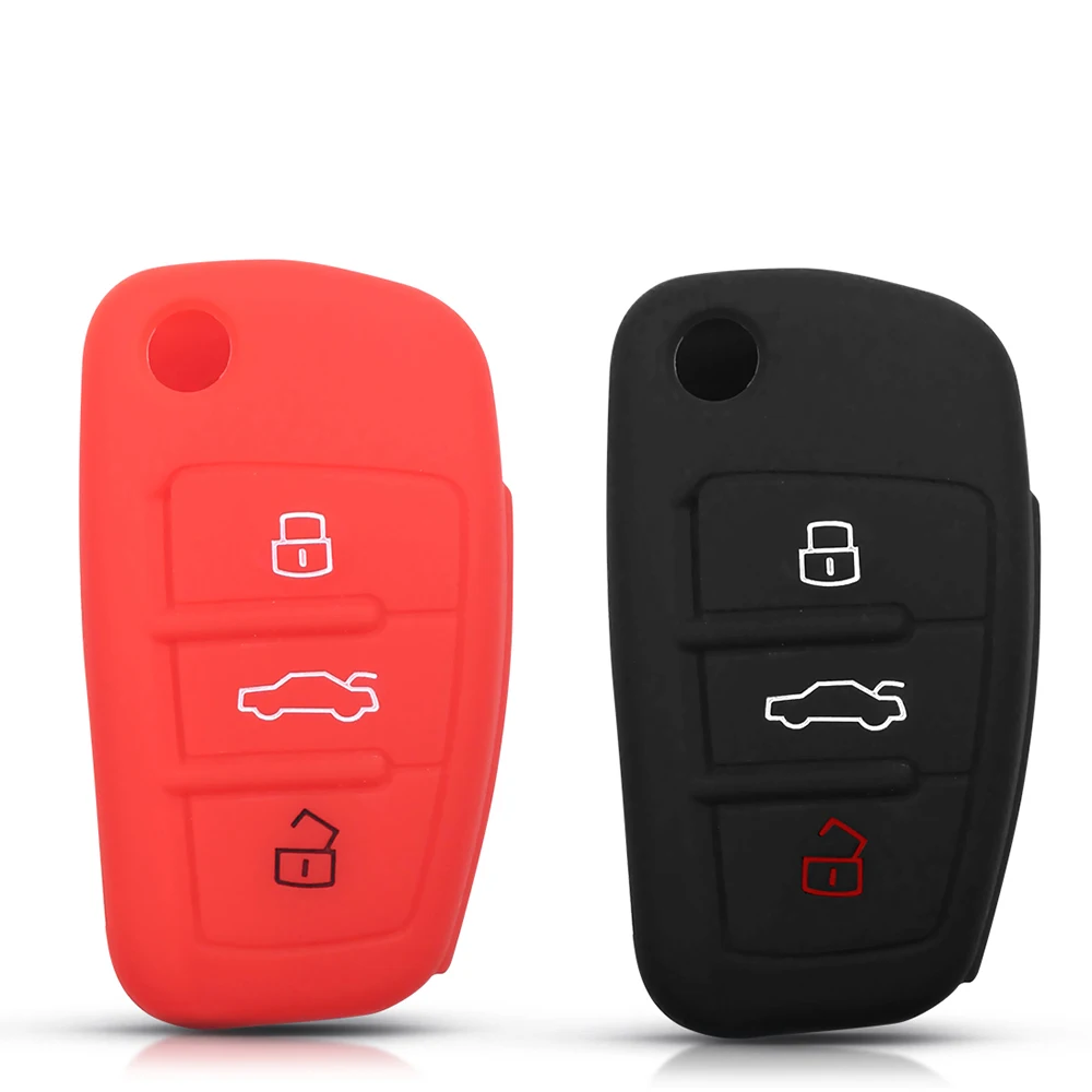 KEYYOU For Audi TT Q3 A8 A6 C5 C6 A4 B6 B7 A3 Folding Car Key Shell 3 Buttons HU66 Uncut Blank Auto Case