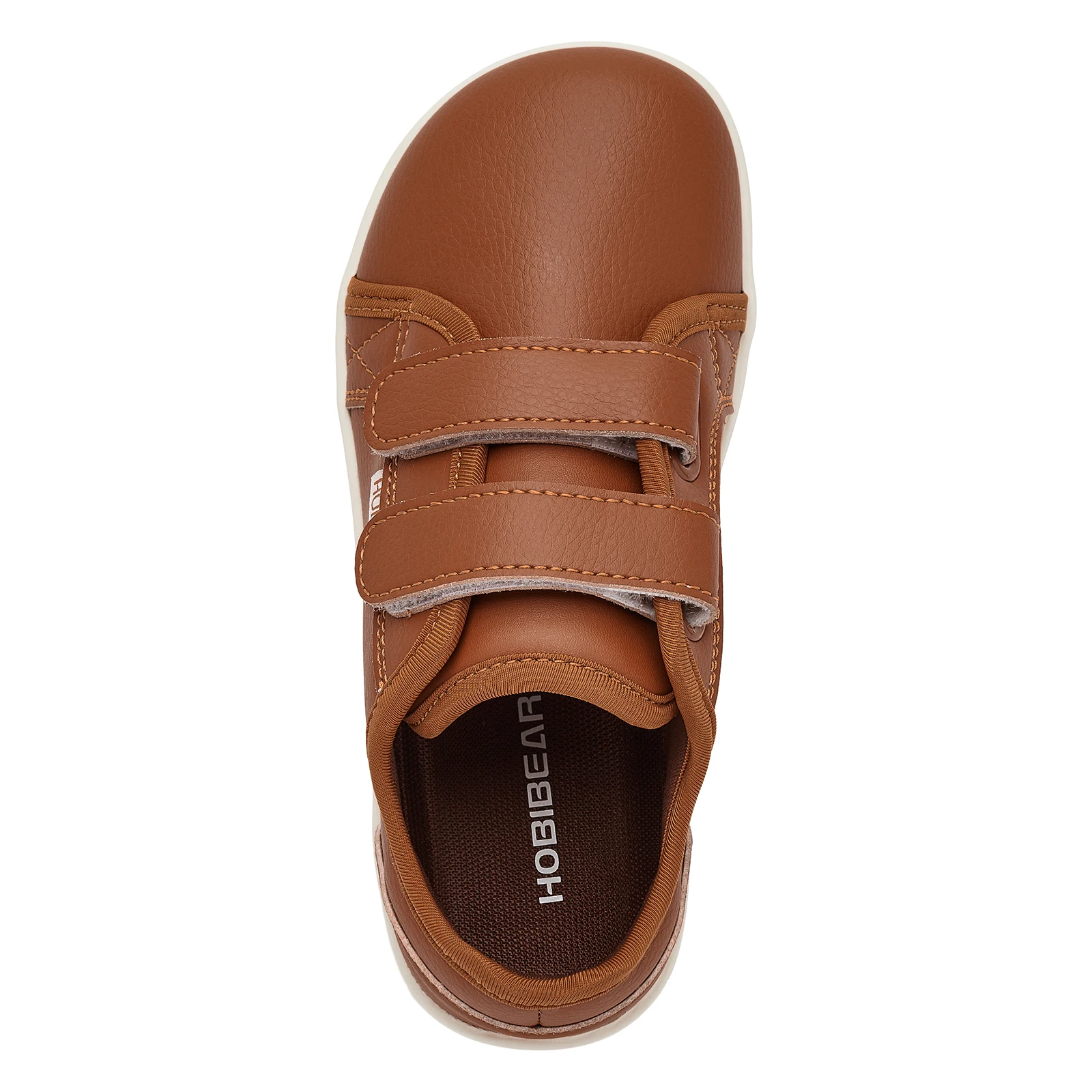 HOBIBEAR Kids Barefoot Sneakers | Hook Loop | Wide Toe Shoes | Artificial Leather Minimalist Lightweight Sneakers