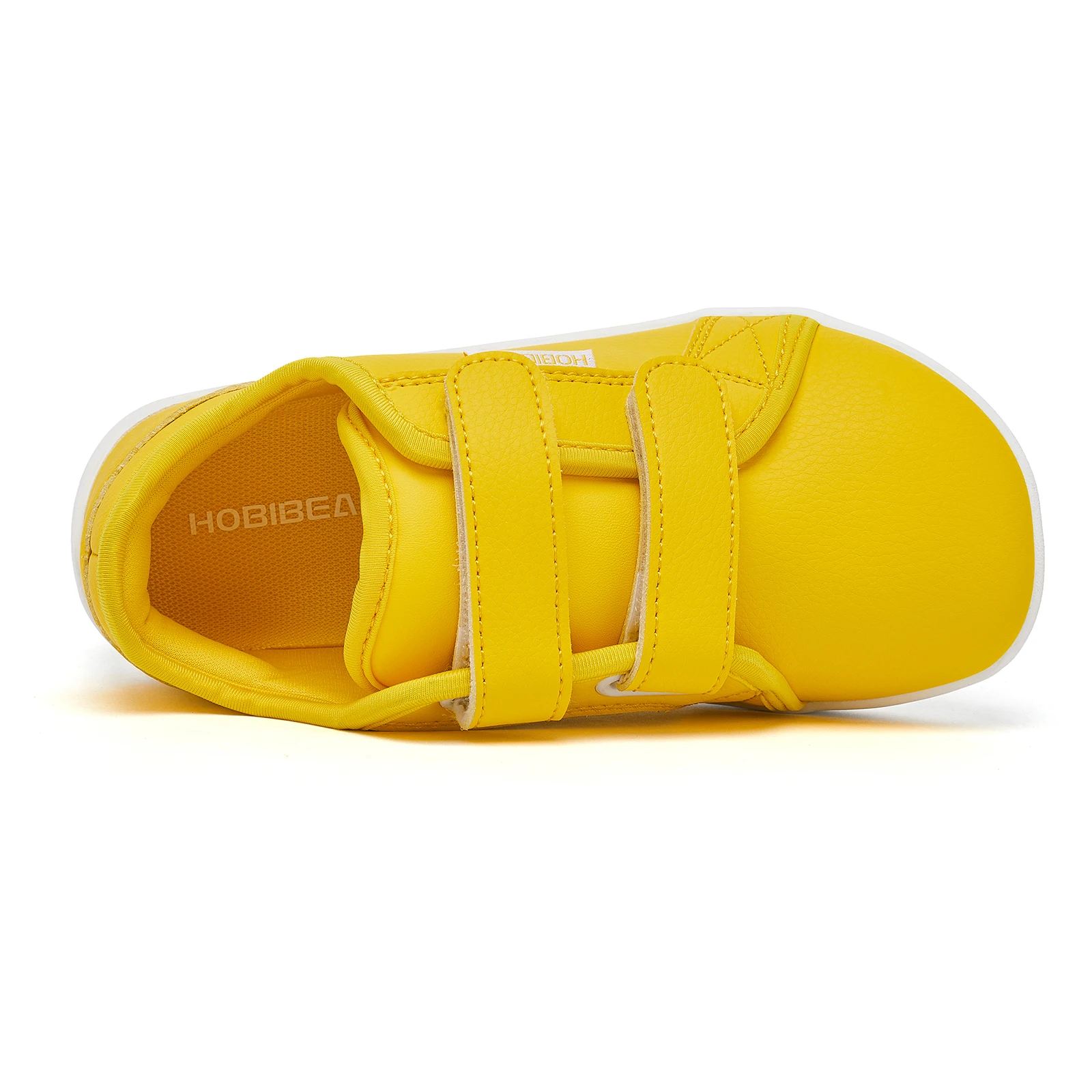 HOBIBEAR Kids Barefoot Sneakers | Hook Loop | Wide Toe Shoes | Artificial Leather Minimalist Lightweight Sneakers