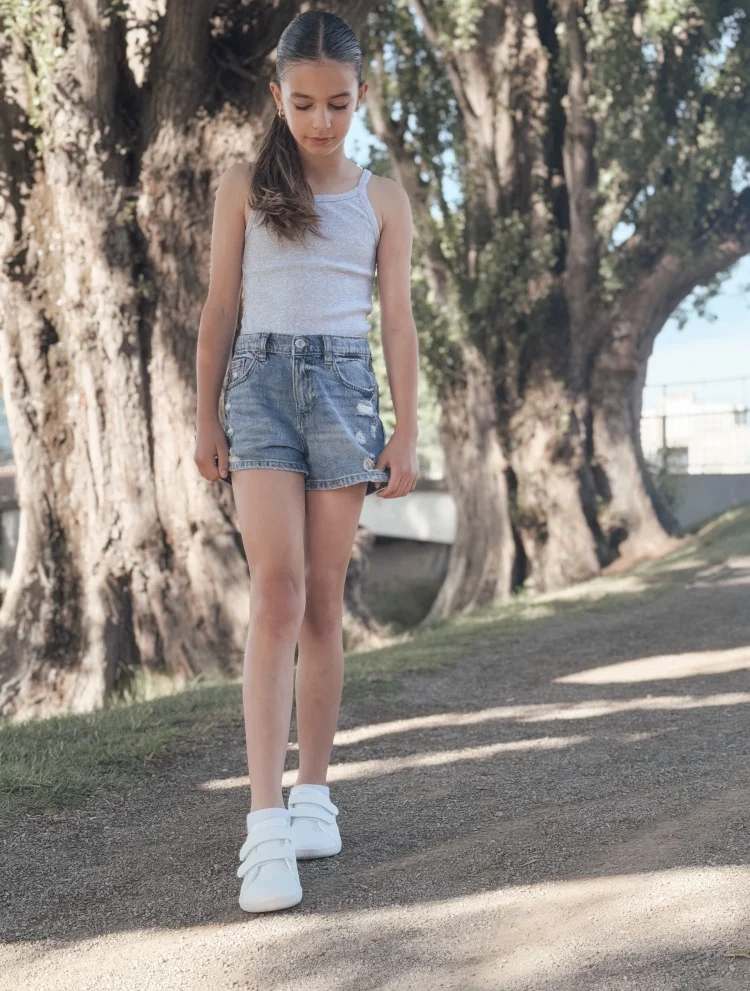 HOBIBEAR Kids Barefoot Sneakers | Hook Loop | Wide Toe Shoes | Artificial Leather Minimalist Lightweight Sneakers