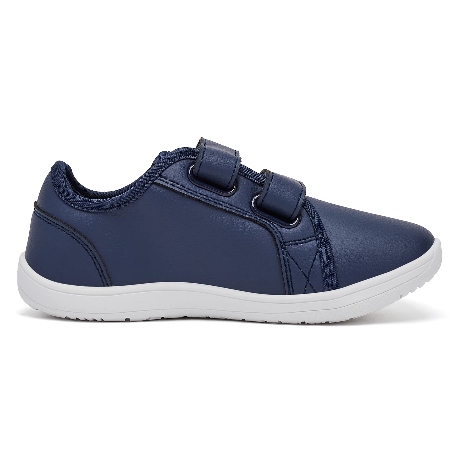 HOBIBEAR Kids Barefoot Sneakers | Hook Loop | Wide Toe Shoes | Artificial Leather Minimalist Lightweight Sneakers
