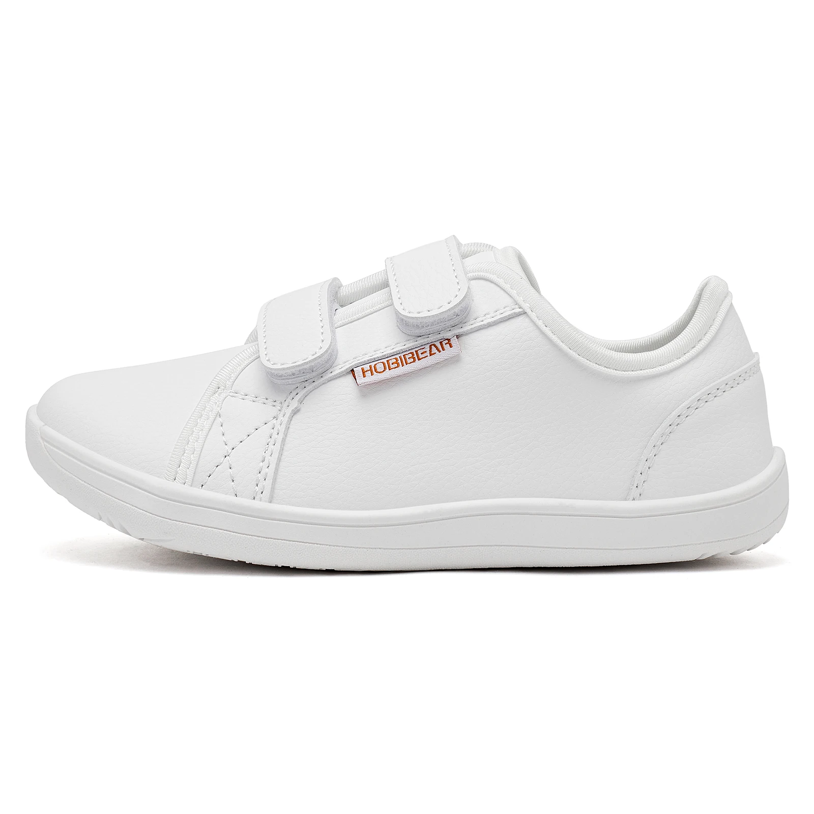 HOBIBEAR Kids Barefoot Sneakers | Hook Loop | Wide Toe Shoes | Artificial Leather Minimalist Lightweight Sneakers