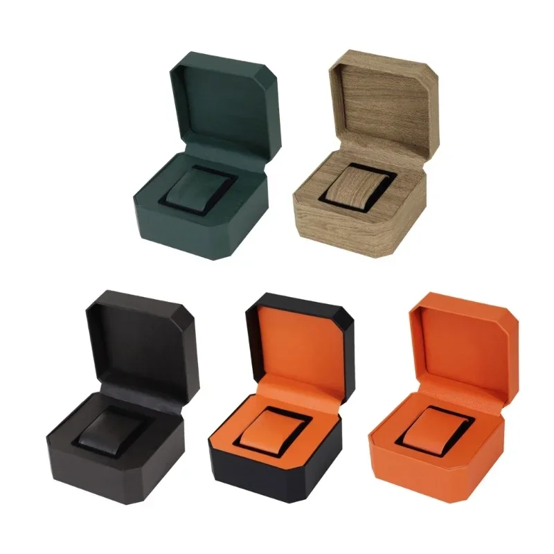Vintage PU Watch Case Leather Watch Storage Box Stylish Watch Container Watch Display Box PU Material for Outdoor Travel
