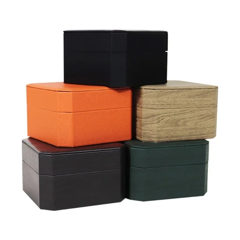 Vintage PU Watch Case Leather Watch Storage Box Stylish Watch Container Watch Display Box PU Material for Outdoor Travel