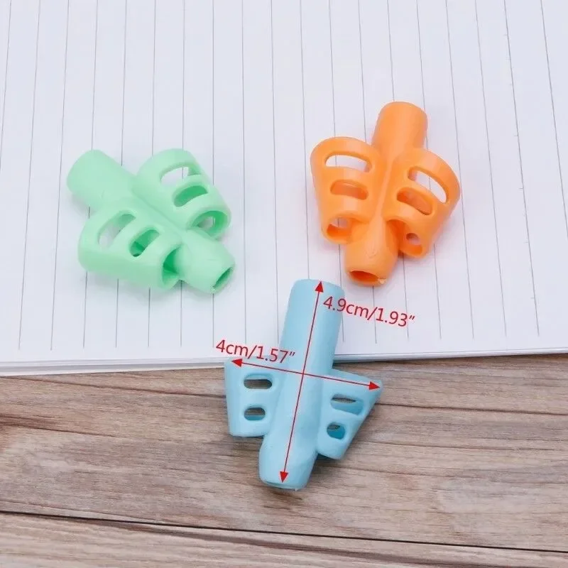 3-12pcs Children Writing Pencil Pen Holder Kids Learning Practise Silicone Pen Aid Grip Posture Correction Device for Students