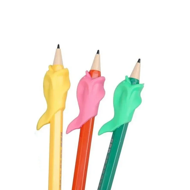 3-12pcs Children Writing Pencil Pen Holder Kids Learning Practise Silicone Pen Aid Grip Posture Correction Device for Students