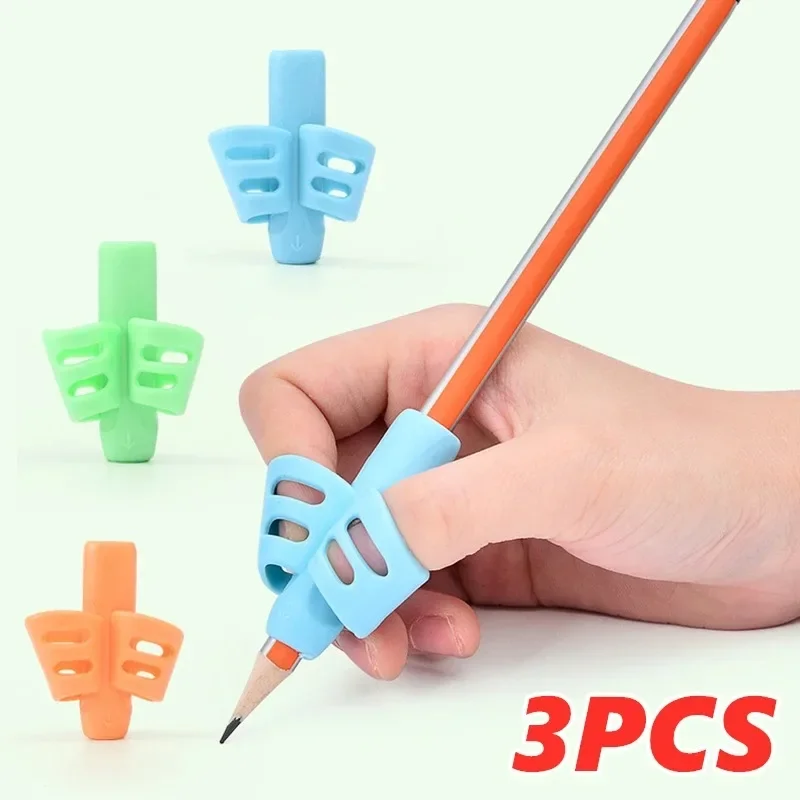 3-12pcs Children Writing Pencil Pen Holder Kids Learning Practise Silicone Pen Aid Grip Posture Correction Device for Students