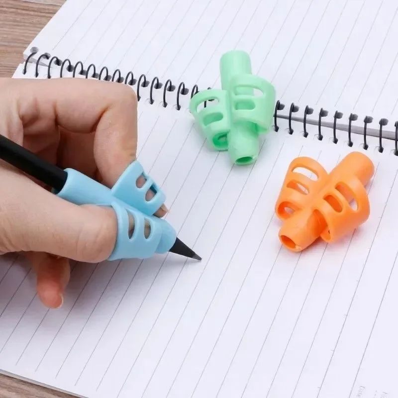 3-12pcs Children Writing Pencil Pen Holder Kids Learning Practise Silicone Pen Aid Grip Posture Correction Device for Students