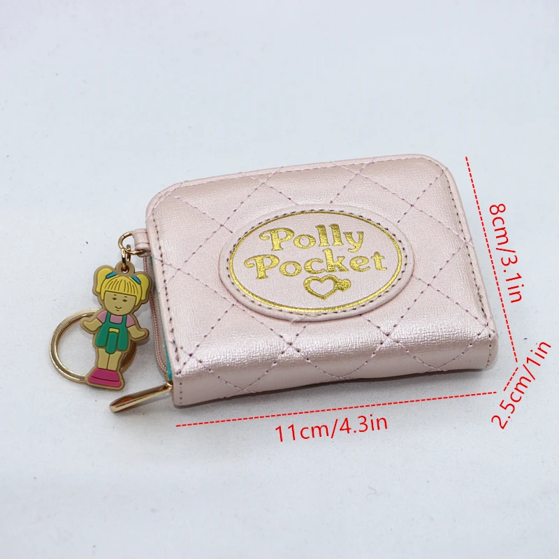 Cute Dolls Walle PU cute cartoon student zipper handbag multi-card folding daily pocket walle