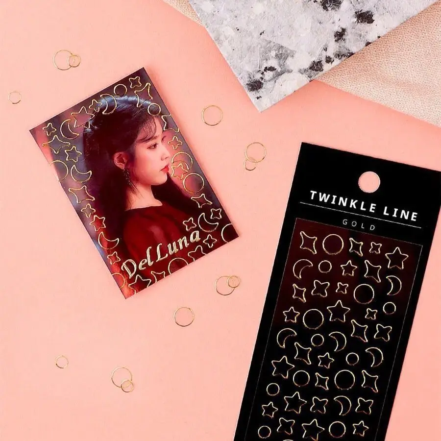 Korean hot stamping Silver Star butterfly stickers girl hand account diary card photo phone case planner DIY decorative sticker
