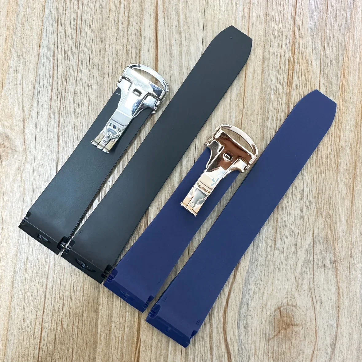 For Cartier Santos strap Silicone bracelet High quality Rubber watchband for Waterproof rubber band 21mm black blue wristband