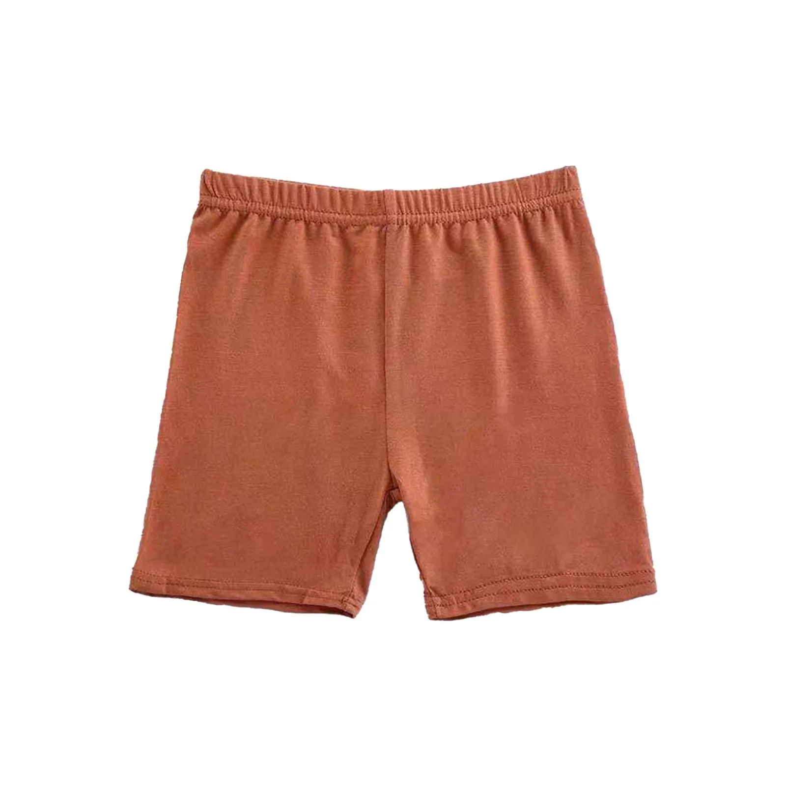 Girls Summer Safety Leggings Cycling Pants Children Anti-emptied Stretch Solid Color Mid-rise Yoga Dancing Shorts 1PC