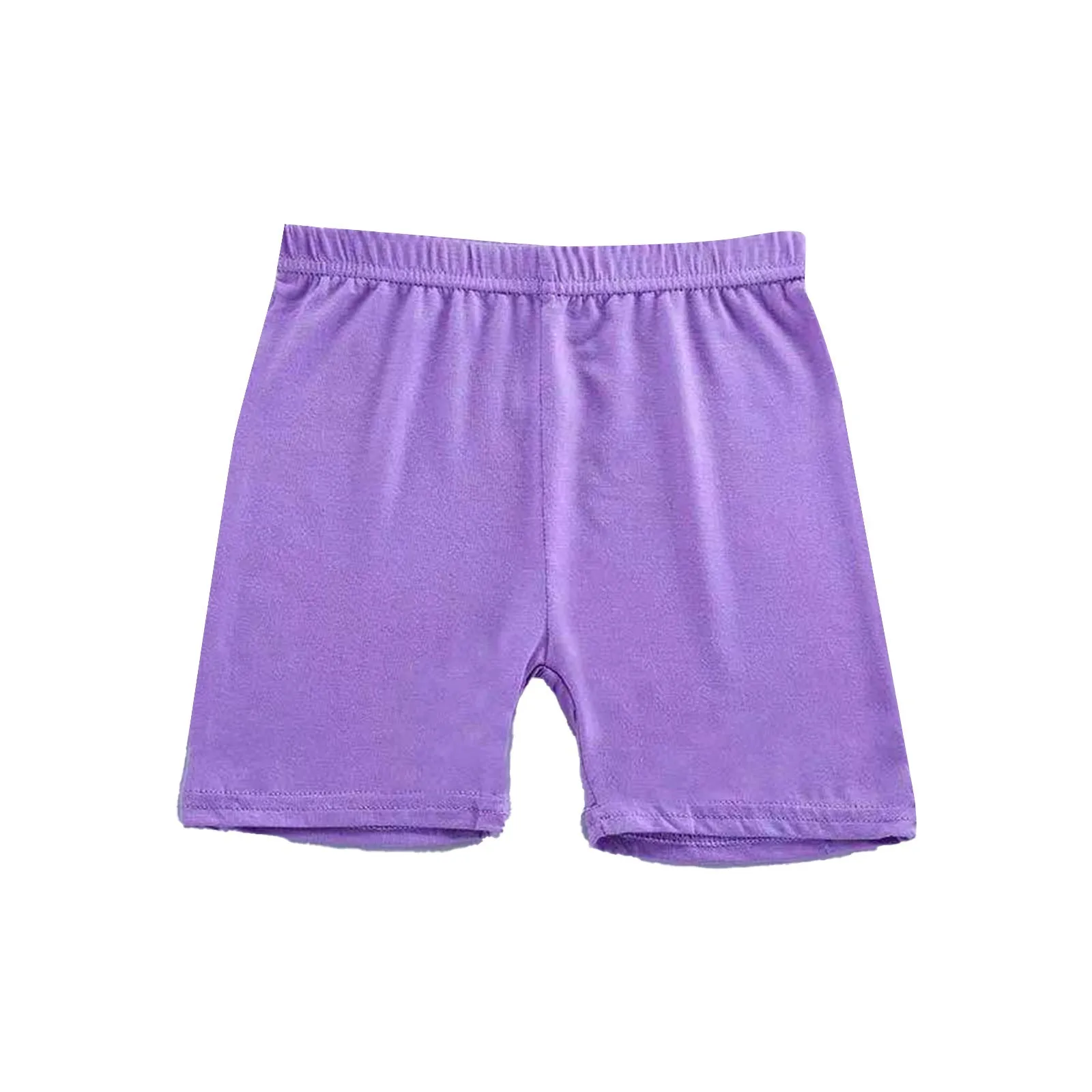 Girls Summer Safety Leggings Cycling Pants Children Anti-emptied Stretch Solid Color Mid-rise Yoga Dancing Shorts 1PC