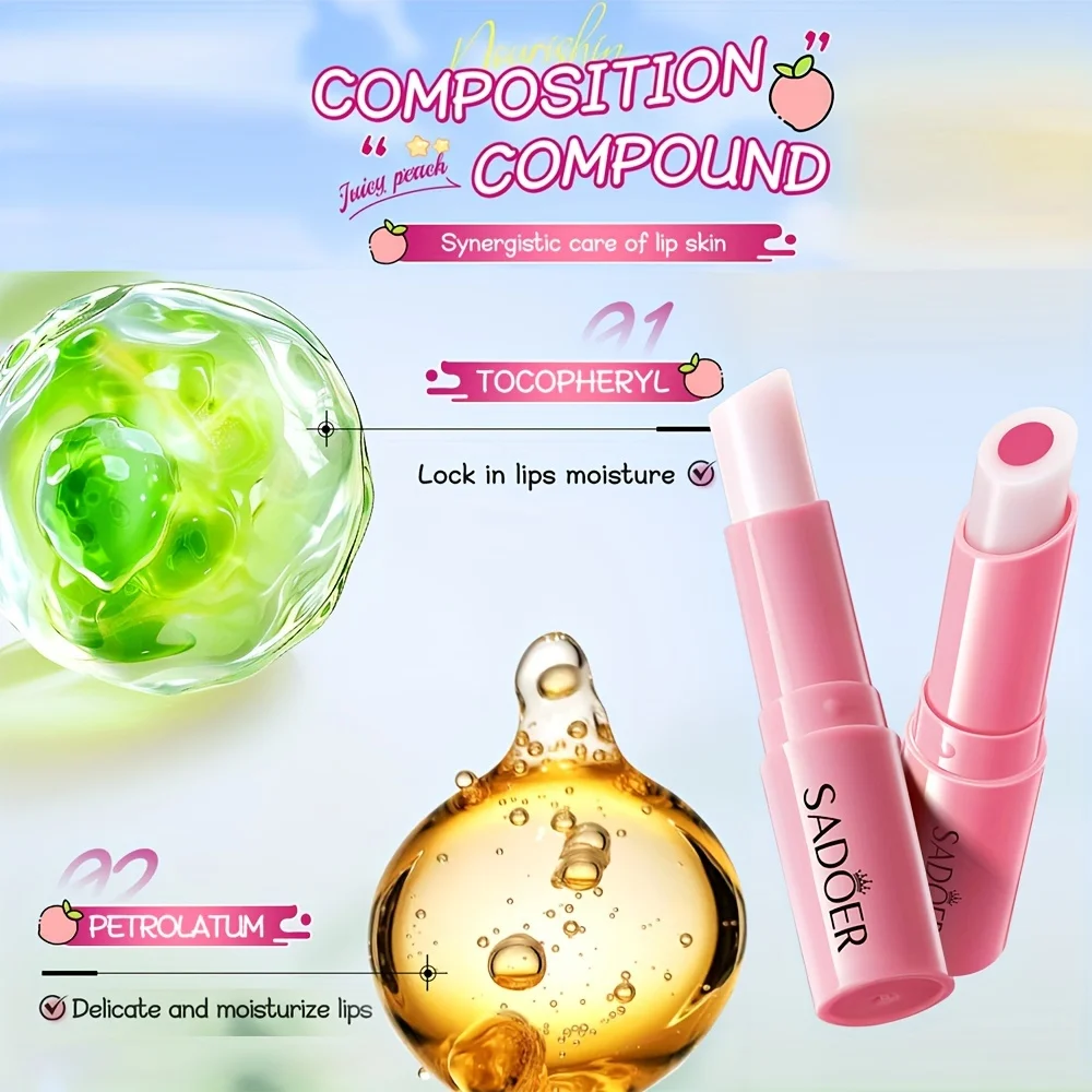 Honey Peach Sandwich Warm Changing Water Lipstick Moisturizing Warm Changing Lipstick 2.5g