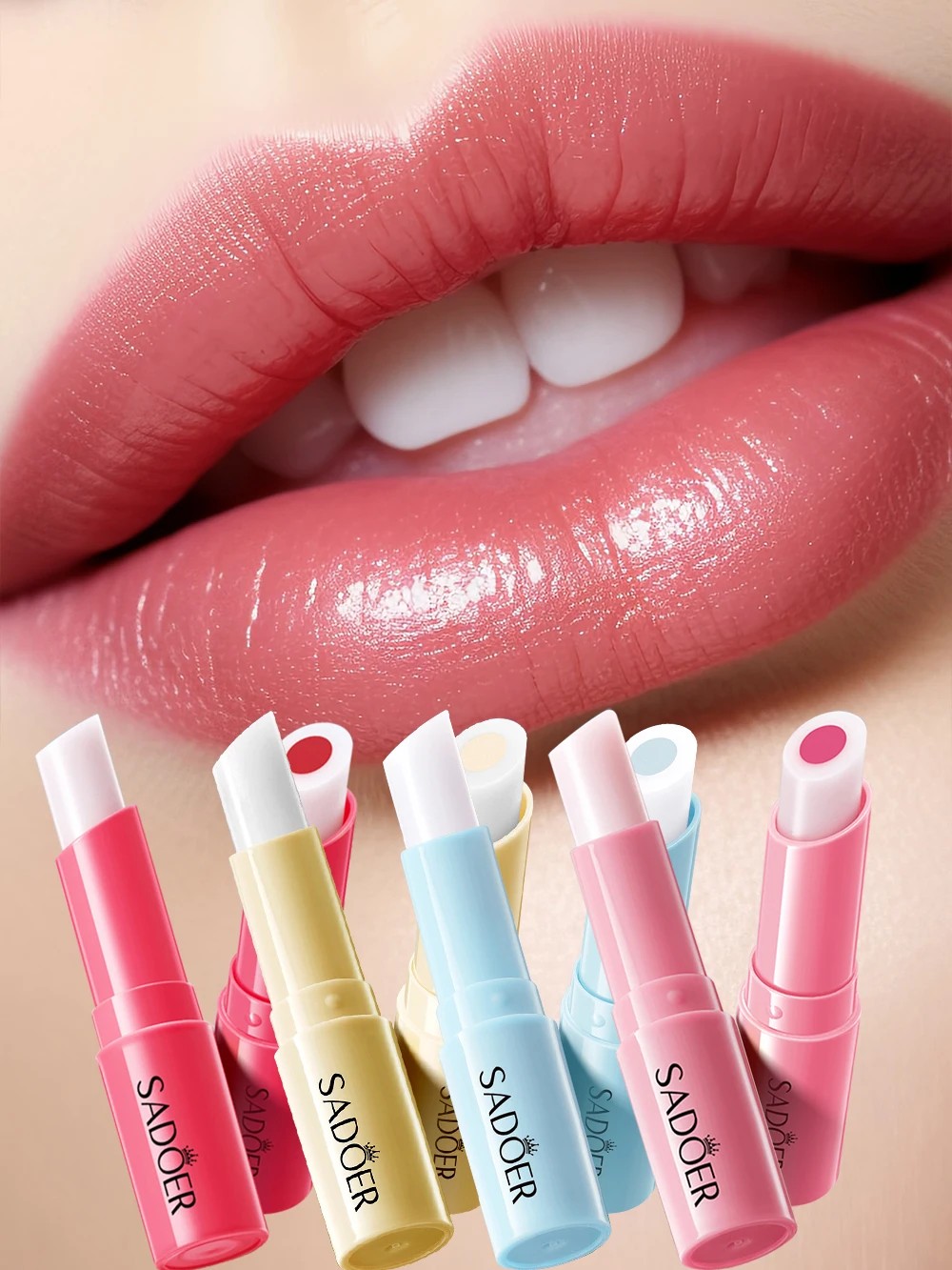 Honey Peach Sandwich Warm Changing Water Lipstick Moisturizing Warm Changing Lipstick 2.5g