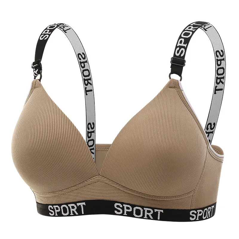 Cross Border Trade Underwear Women Thin Style Without Steel Rings Comfortable Folding Bra Shoulder Strap Sports Breathable Bra