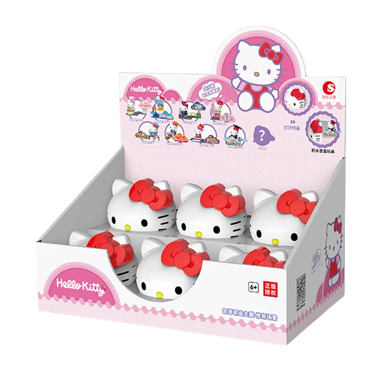 Sanrio Hello Kitty Anime Action Figure Peripheral Models Statue Assembling Toys Desktop Ornament Blind Boxs Birthday Gifts