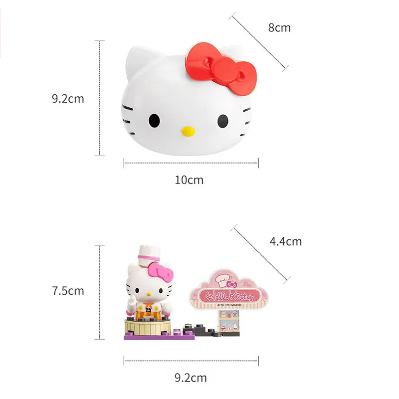 Sanrio Hello Kitty Anime Action Figure Peripheral Models Statue Assembling Toys Desktop Ornament Blind Boxs Birthday Gifts