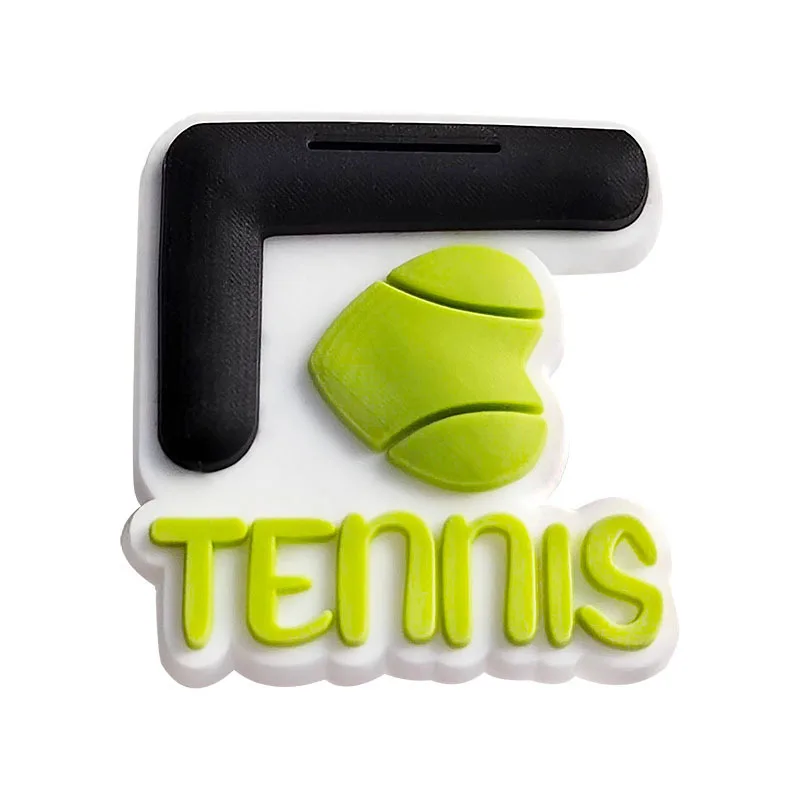2pcs PVC tennis series ball loving detachable shoe buckle charm accessories decorations for sandals sneaker clog wristbands funs