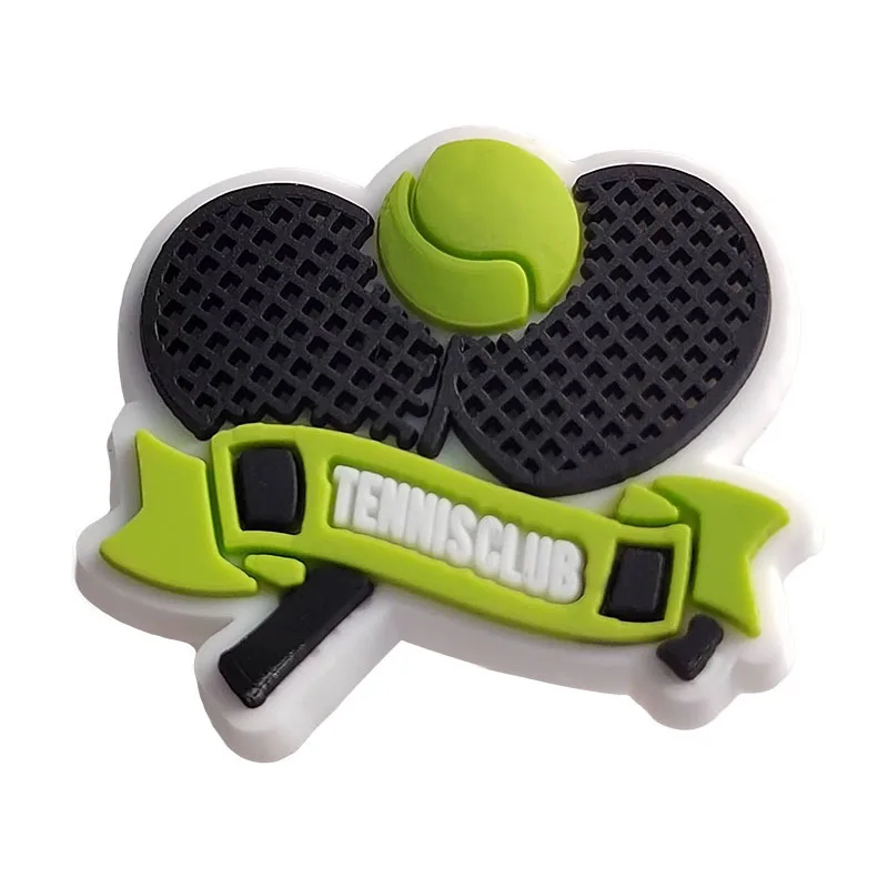 2pcs PVC tennis series ball loving detachable shoe buckle charm accessories decorations for sandals sneaker clog wristbands funs