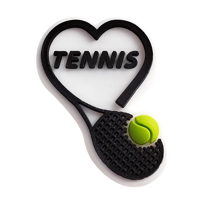 2pcs PVC tennis series ball loving detachable shoe buckle charm accessories decorations for sandals sneaker clog wristbands funs