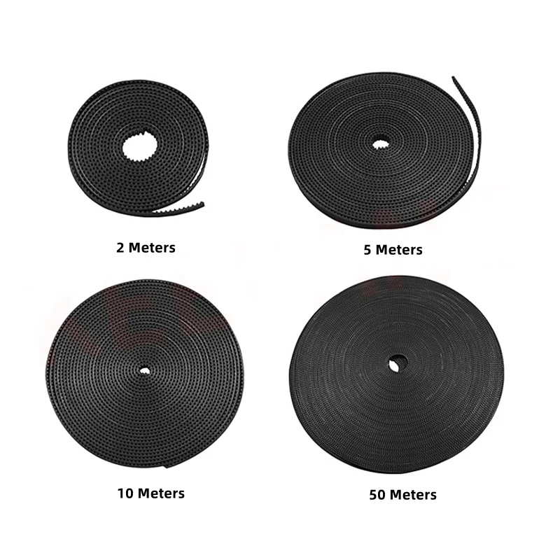 5/10/50M GT2-6/10mm Open Timing Belt 2GT Aramid Fiber Rubber/PU with Steel Core Gt2 Belt Cutting Length for 3D Printer Wholesale