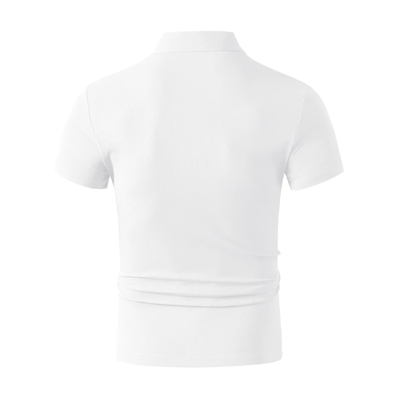 2026 New Men's Casual and Fashionable Simple Collared Short Sleeved Polo Shirt Summer Comfortable Breathable and Versatile Top