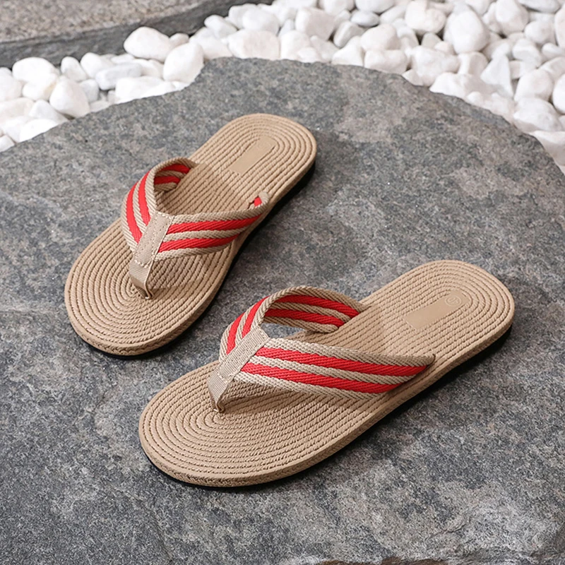 Summer Men Lightweight Beach Shoes Casual Flat Flip-Flop Slippers Male Indoor Bathroom Anti-Slip Flip Flops Man Sandals