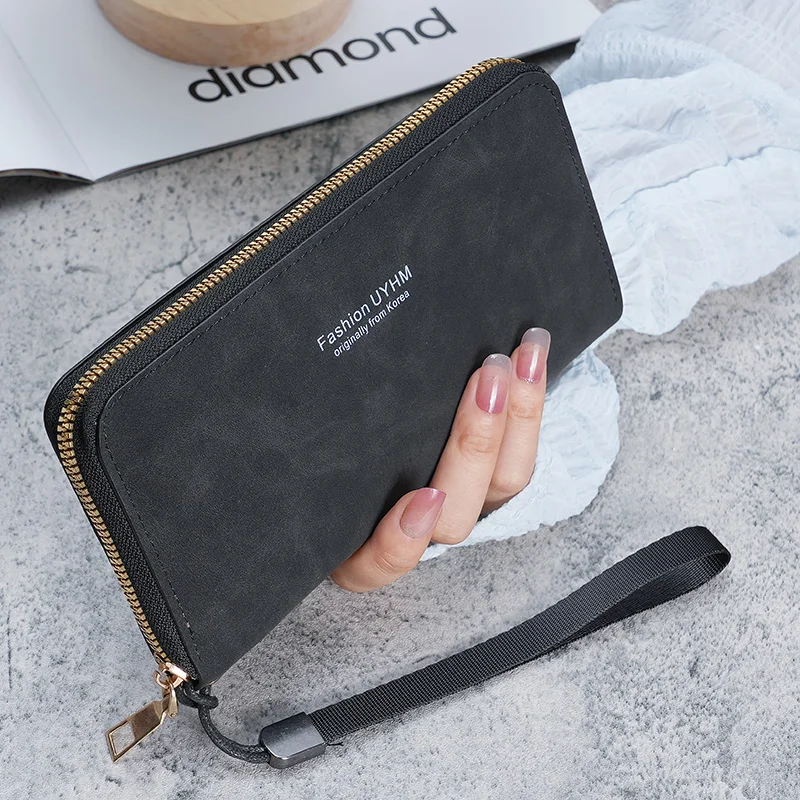 Ladies holding a long wallet 2025 new Korean handbag multi-function card bag mobile phone bag coin purse female wallet