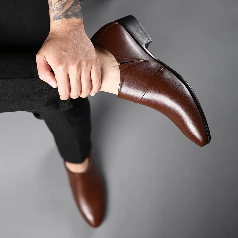 Oxfords Leather Shoes for Men Luxury Big Size 38-50 Men Dress Shoes Business Party Wedding Office Work Shoe 2025 New Men Loafers