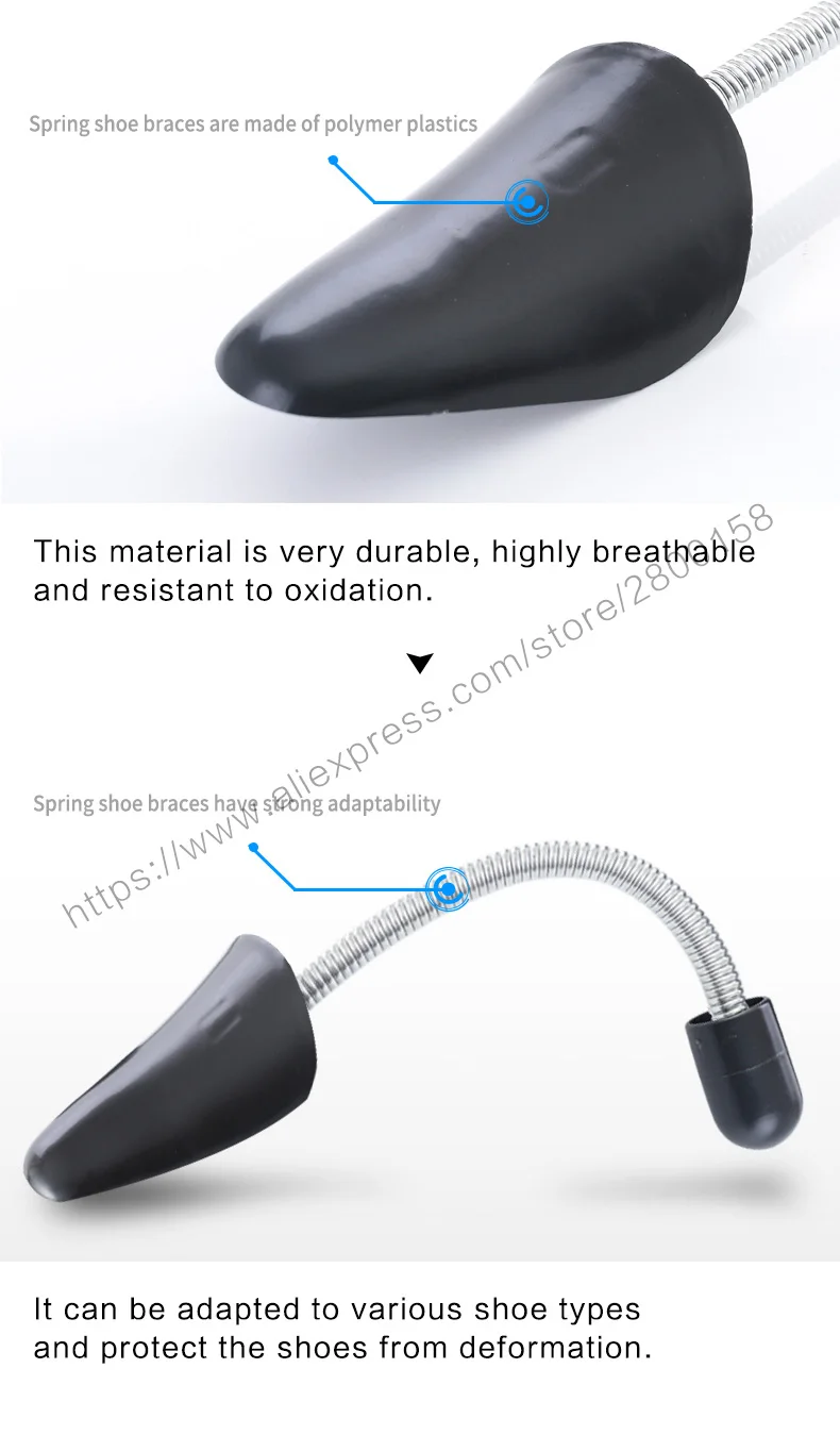 Household 1 Pairs Plastic shoes Holder Stretcher Shaper Adjustable Length Shoe Trees Support Prevent Deformation Wrinkle Crease