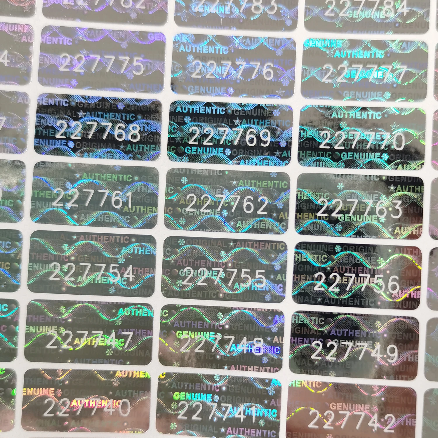 2000 Pcs,Hologram Tamper Proof Stickers,Void Warranty Security Label,Unique Serial Number,Custom Logo,20x10mm