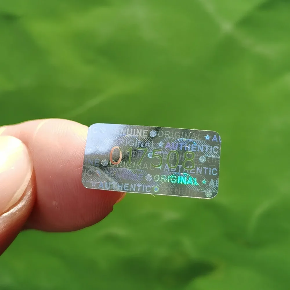 2000 Pcs,Hologram Tamper Proof Stickers,Void Warranty Security Label,Unique Serial Number,Custom Logo,20x10mm