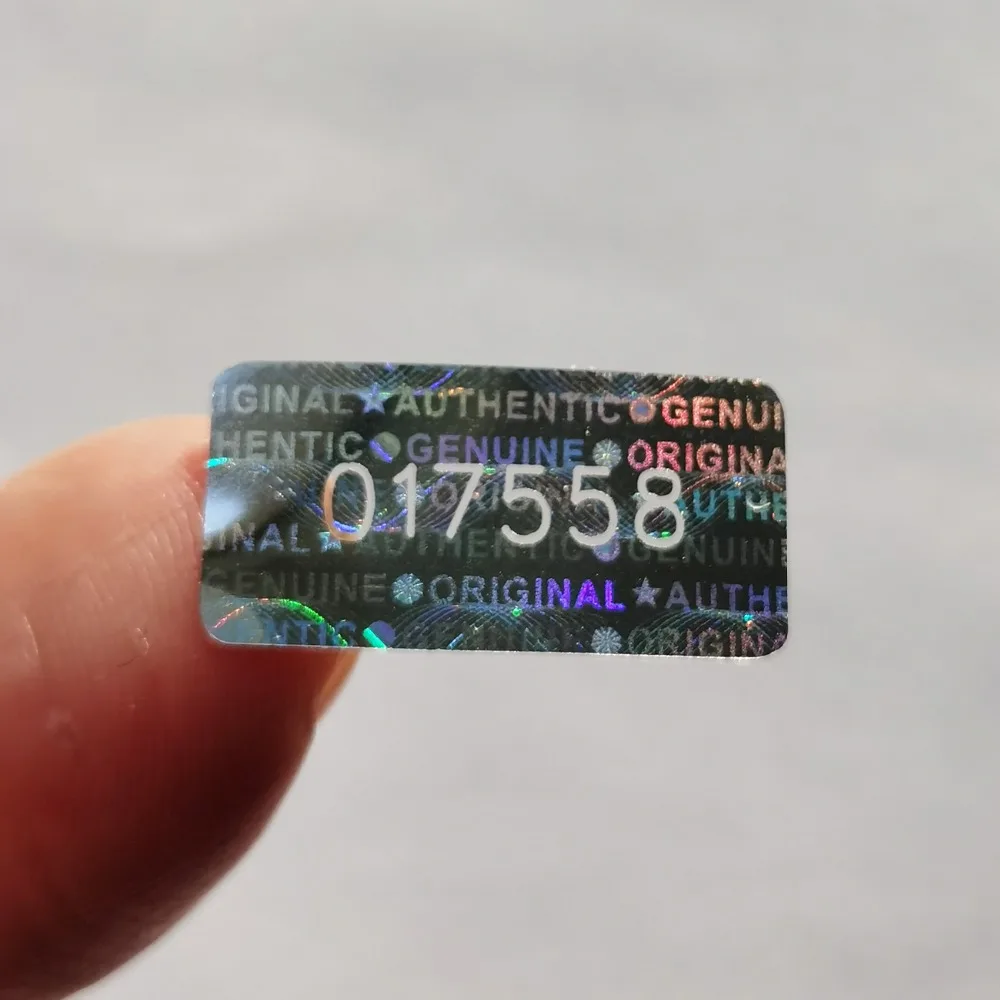 2000 Pcs,Hologram Tamper Proof Stickers,Void Warranty Security Label,Unique Serial Number,Custom Logo,20x10mm