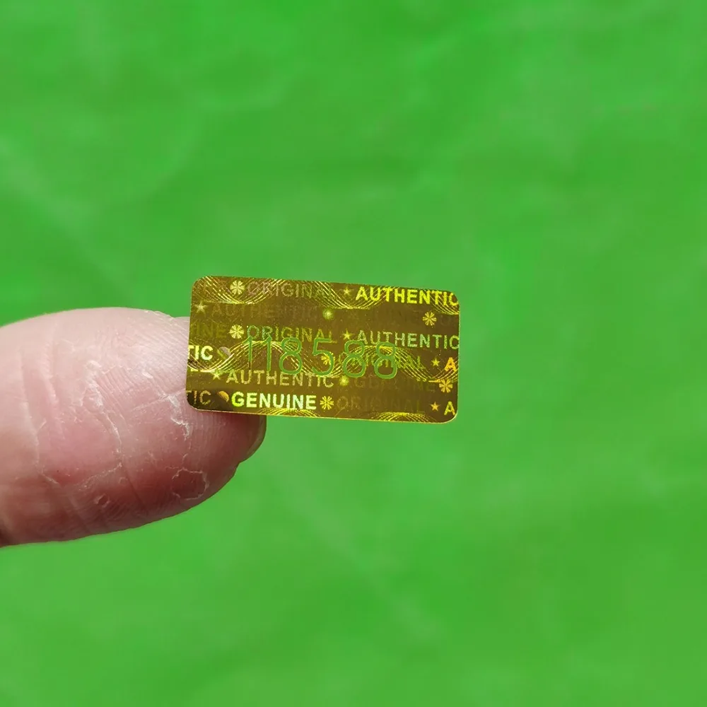 2000 Pcs,Hologram Tamper Proof Stickers,Void Warranty Security Label,Unique Serial Number,Custom Logo,20x10mm